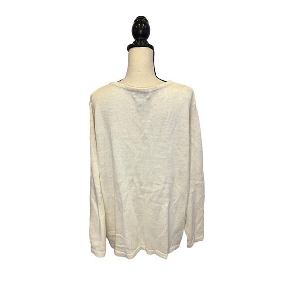 Vintage Bechamel Not Ugly Christmas Cardigan Sweater White Angels Stockings 2XL - Picture 4 of 6